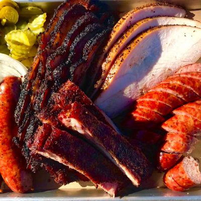 Plate of Delicious BBQ from Putska family Barbeque in Temple Texas